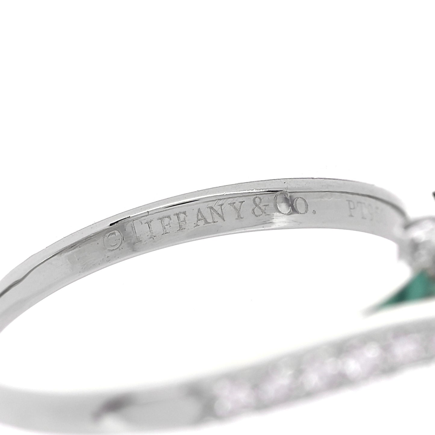 Platinum Diamond Green Tourmaline Legacy Ring 46 3.75