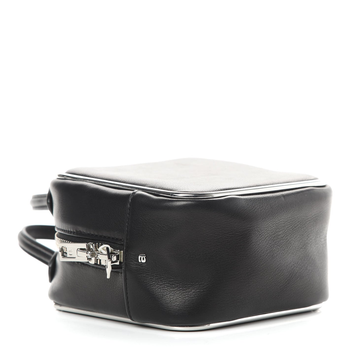 Supple Calfskin Halo Top Handle Bag Black
