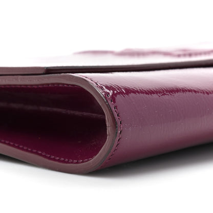 Saint Laurent Textured Patent Calfskin Large Belle De Jour Clutch Berry 8 of 13