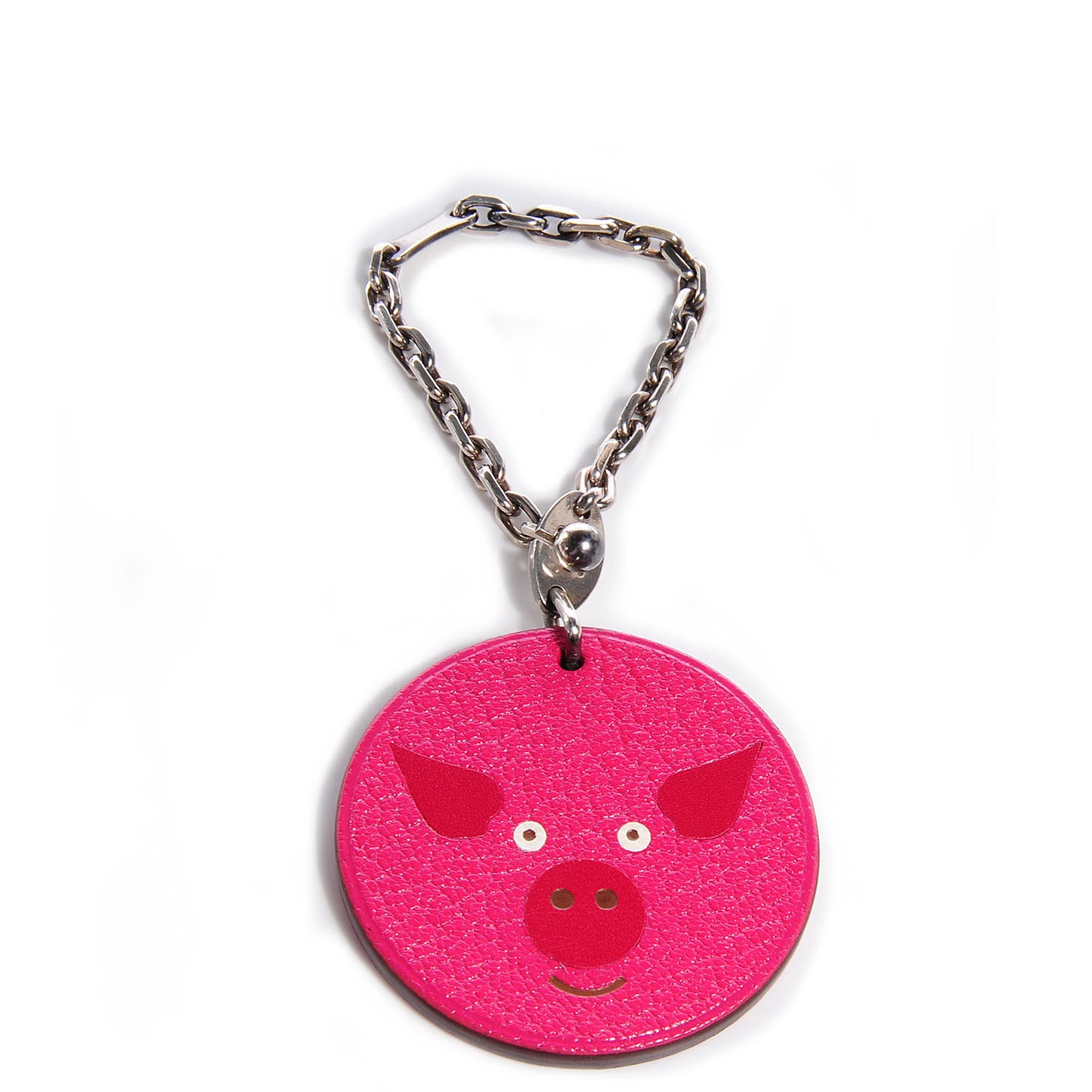 Chevre Mysore Pig Key Chain Pink Rose Shocking