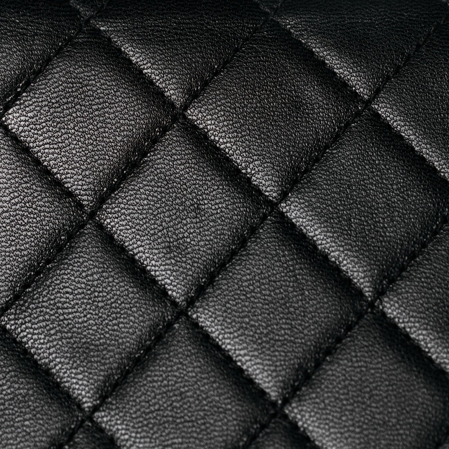 Goatskin Quilted Chic Pearls Flap Black