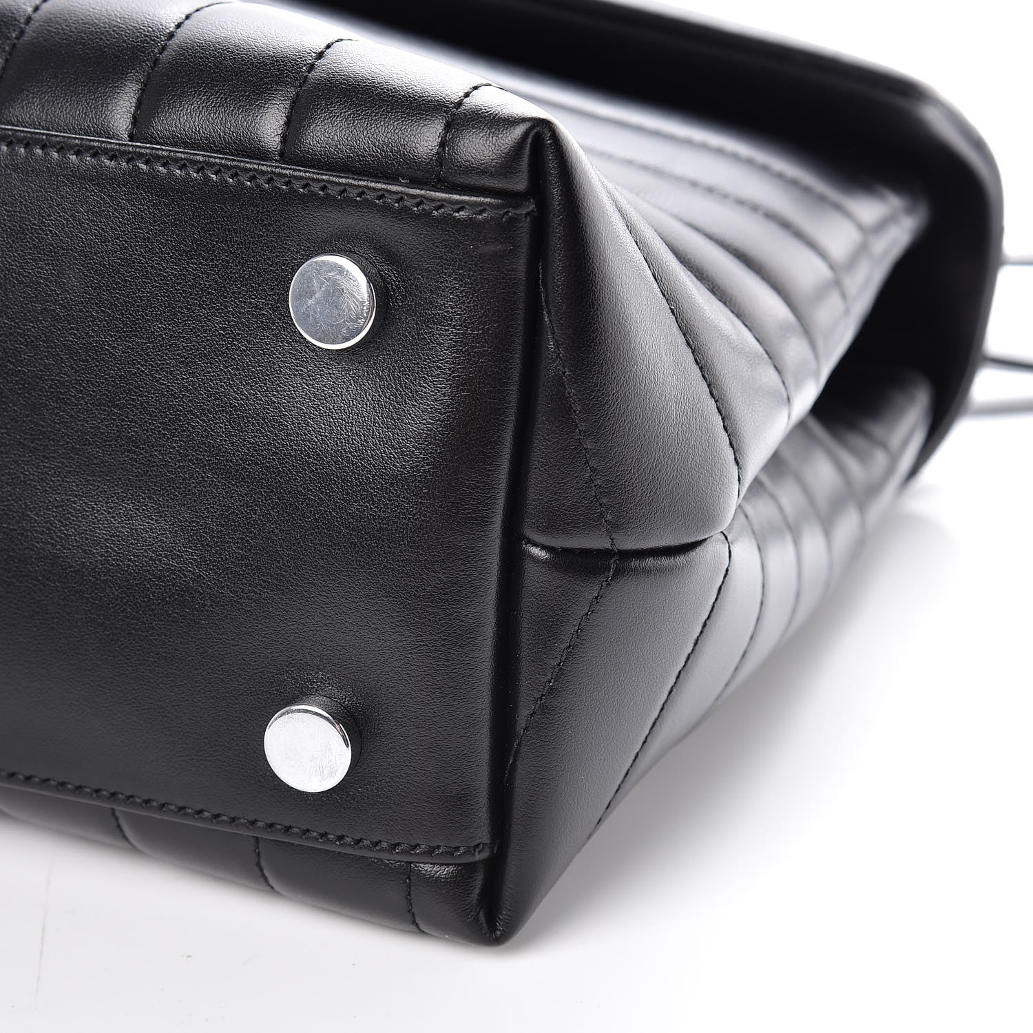 Saint Laurent Calfskin Y Quilted Monogram Medium Loulou Satchel Black 10 of 10
