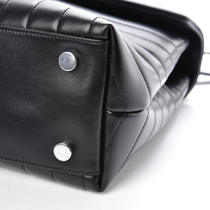 Saint Laurent Calfskin Y Quilted Monogram Medium Loulou Satchel Black 10 of 10