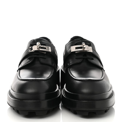 Hermes Glossed Calfskin First Oxford 37.5 Black 2 of 9