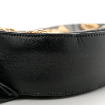 Gucci Calfskin Matelasse Animal Studs GG Marmont Belt Bag 85 34 Black 9 of 12