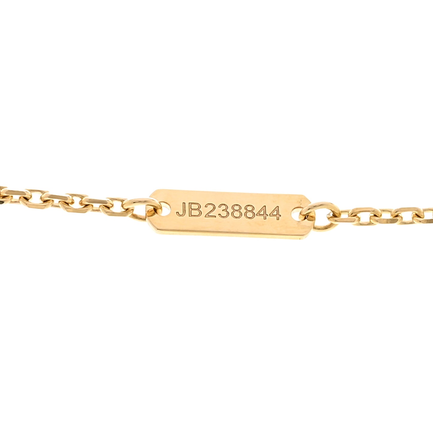 18K Yellow Gold Black Onyx Vintage Alhambra Pendant Necklace