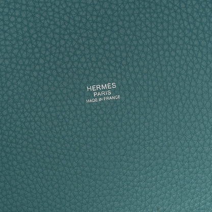 Hermes Taurillon Clemence Picotin Lock 22 MM Bleu Atoll 5 of 12