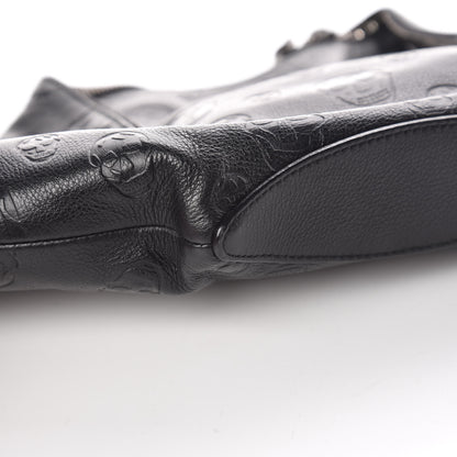 Alexander McQueen Calfskin Skull Embossed De Manta Clutch Black 8 of 11