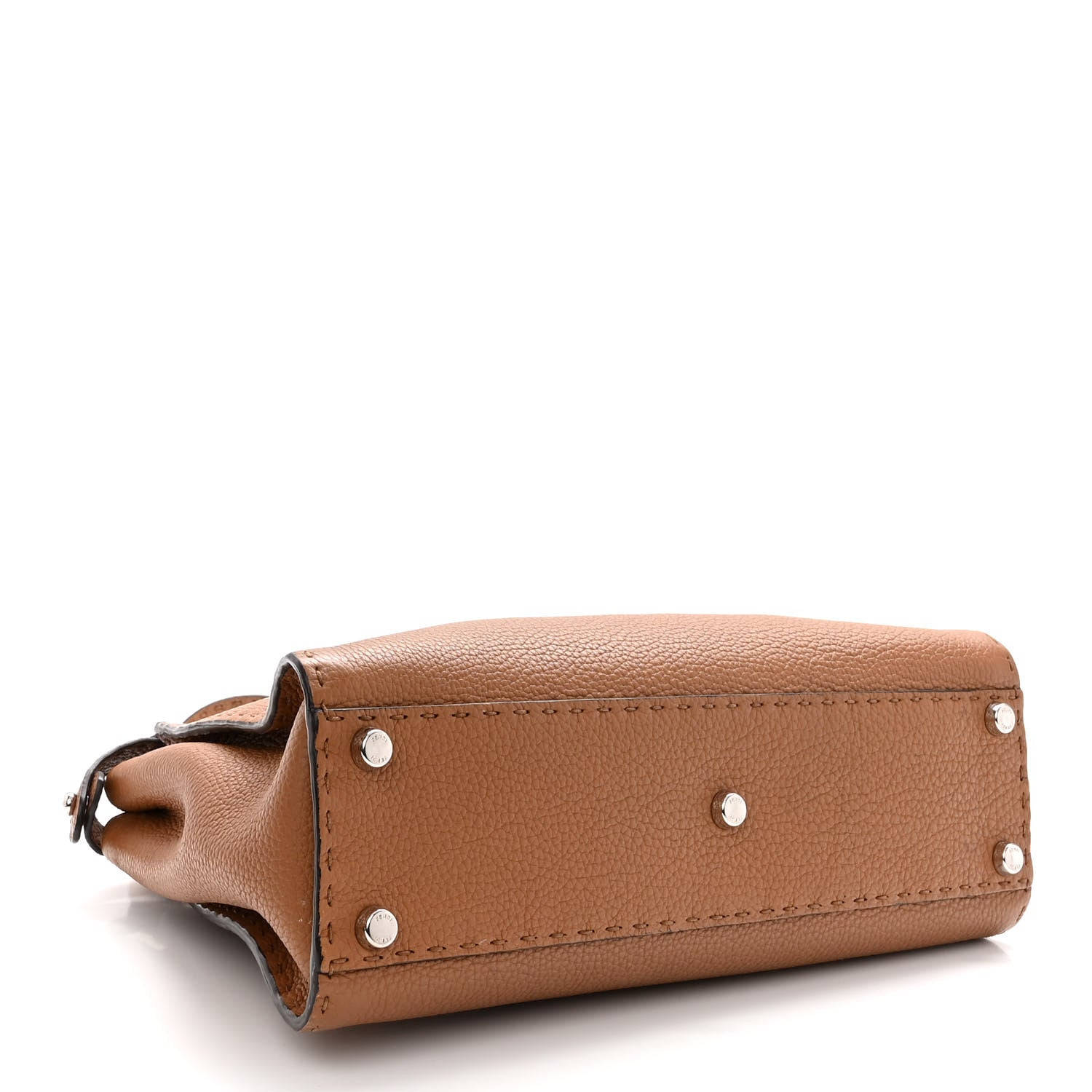 Fendi Cuoio Romano Selleria Bi-Color Medium Peekaboo Iconic Satchel Mou Deserto 4 of 12