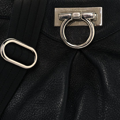 Salvatore Ferragamo Calfskin Hobo Black 7 of 12