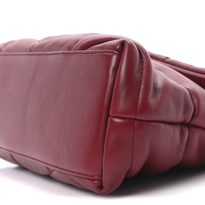 Saint Laurent Lambskin Quilted Small Loulou Puffer Monogram Chain Satchel Red 10 of 10