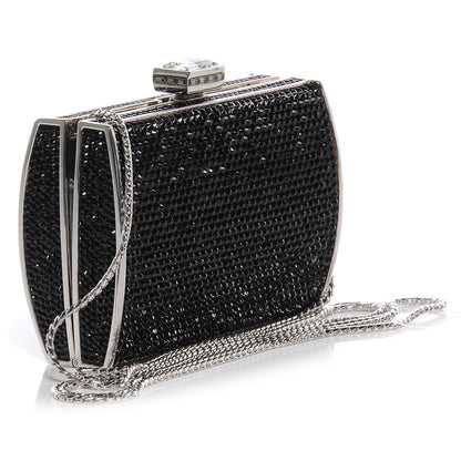 Judith Leiber Swarovski Crystal Minaudiere Clutch Black 3 of 6