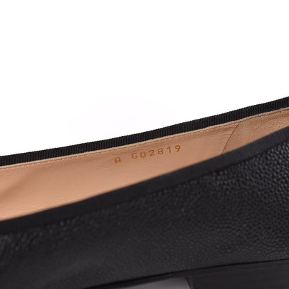 Chanel Caviar CC Cap Toe Ballerina Flats 42 Black 10 of 17