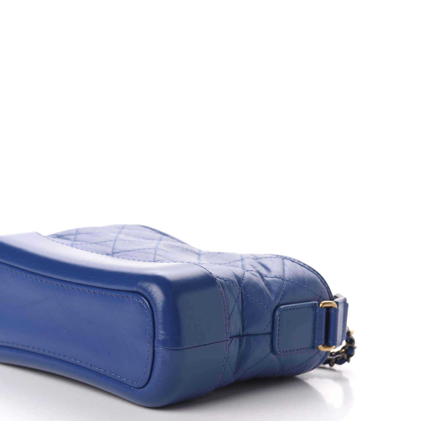 Aged Calfskin Quilted Small Gabrielle Hobo Blue