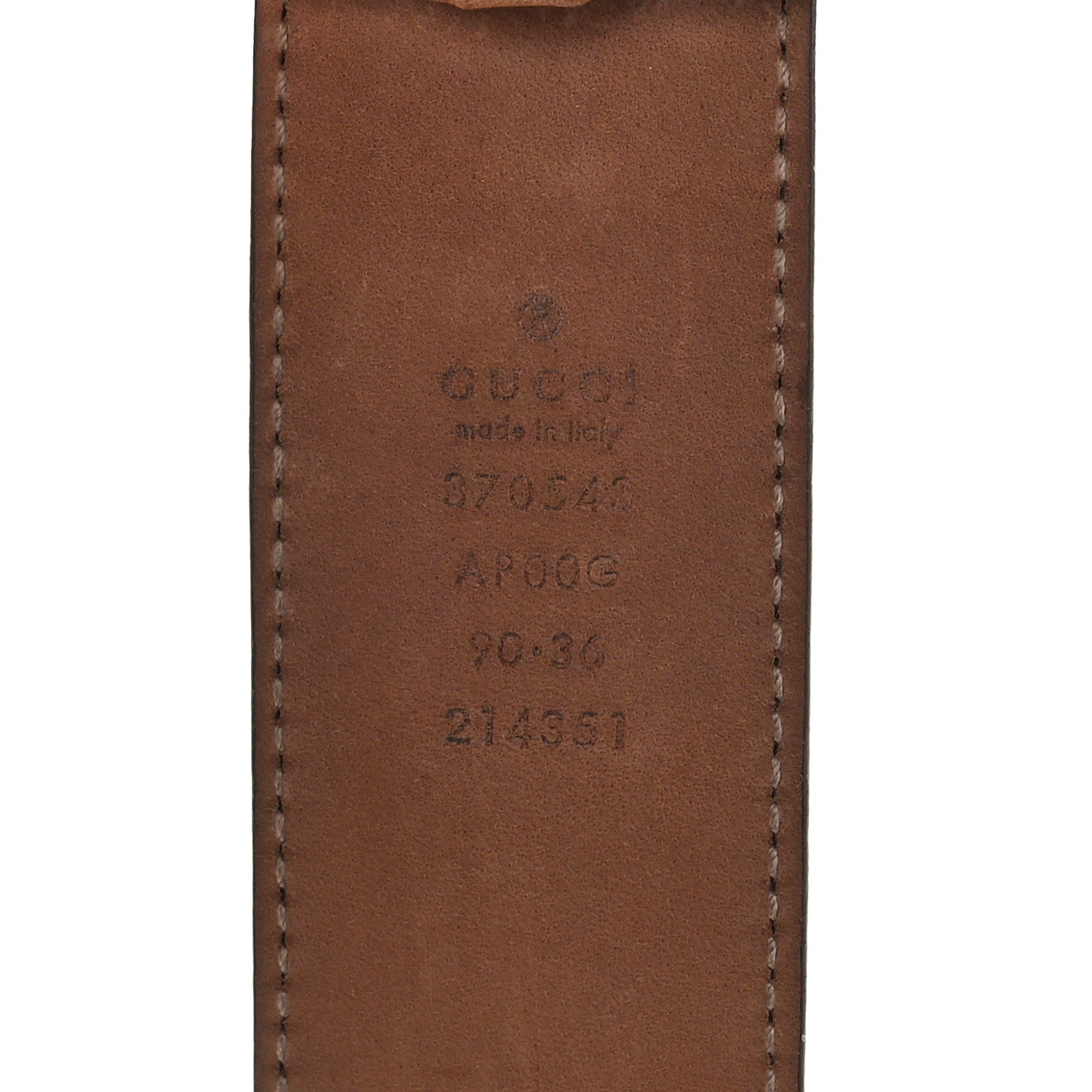 Gucci Calfskin Interlocking G 37mm Belt 90 36 Camelia 3 of 6