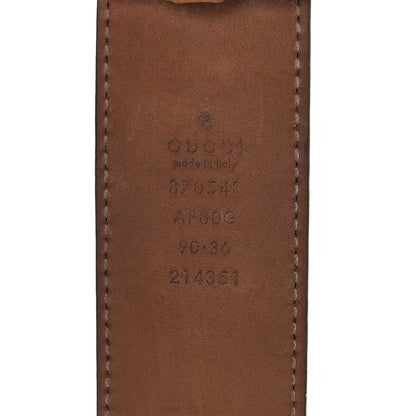 Gucci Calfskin Interlocking G 37mm Belt 90 36 Camelia 3 of 6