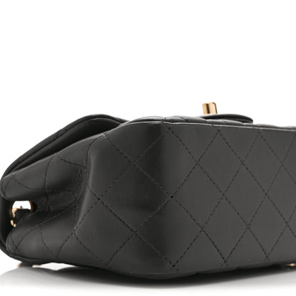 Chanel Lambskin Quilted Mini Square Flap Dark Grey 9 of 10