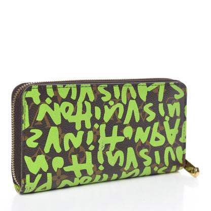 Louis Vuitton Monogram Graffiti Zippy Wallet Green 3 of 10