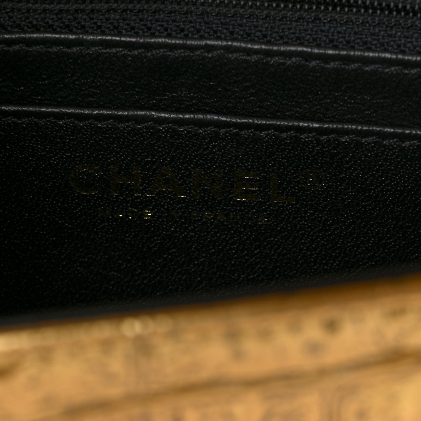 Metallic Calfskin Crocodile Embossed Cocodile Rectangular Mini Flap Gold