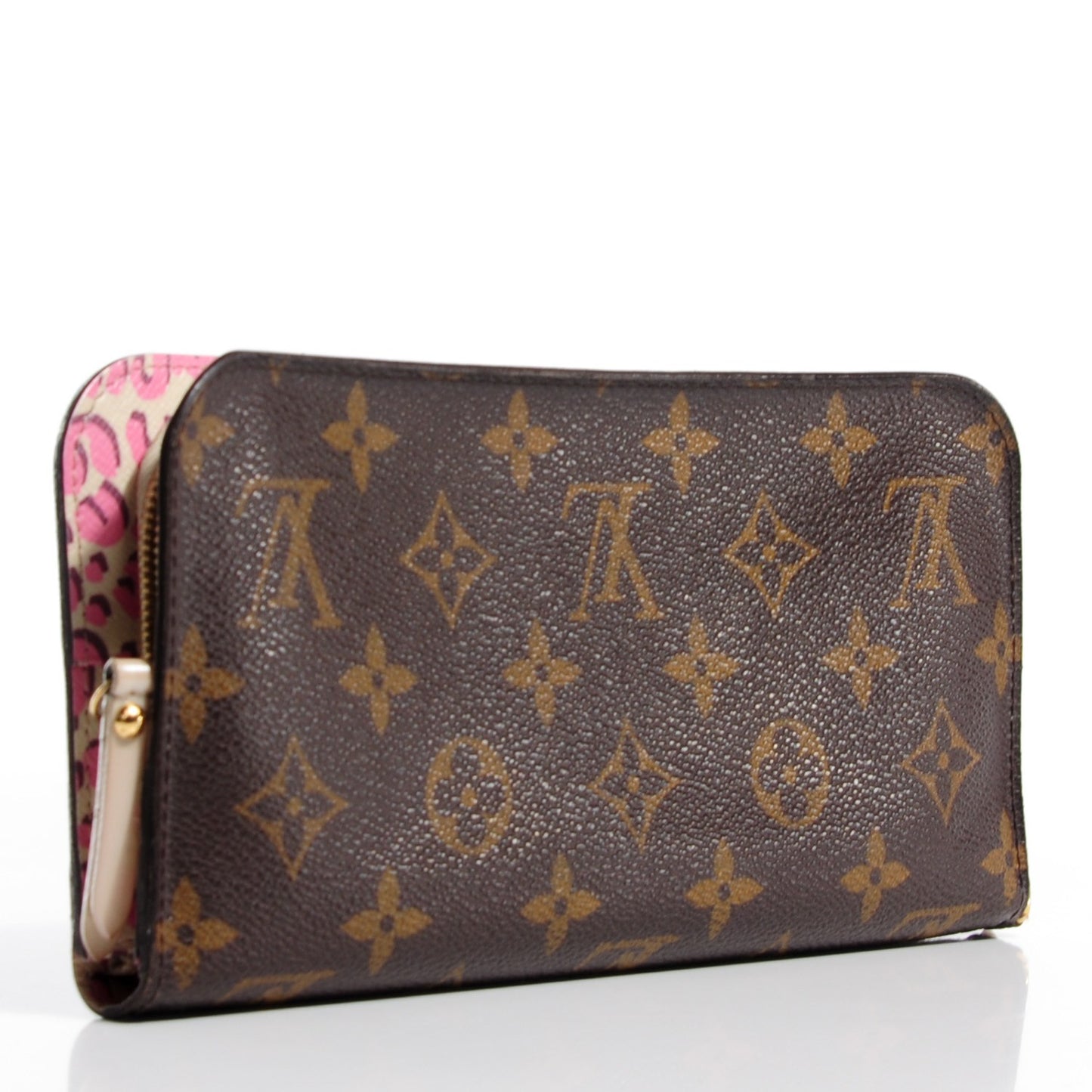 Monogram Leopard Insolite Wallet Blanc Corail