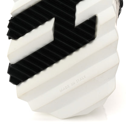 Hermes Braided Silk Sneakers 37.5 Black White 7 of 10
