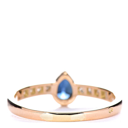 Cartier 18K Yellow Gold Blue Sapphire Diamond Ring 57 8 4 of 7