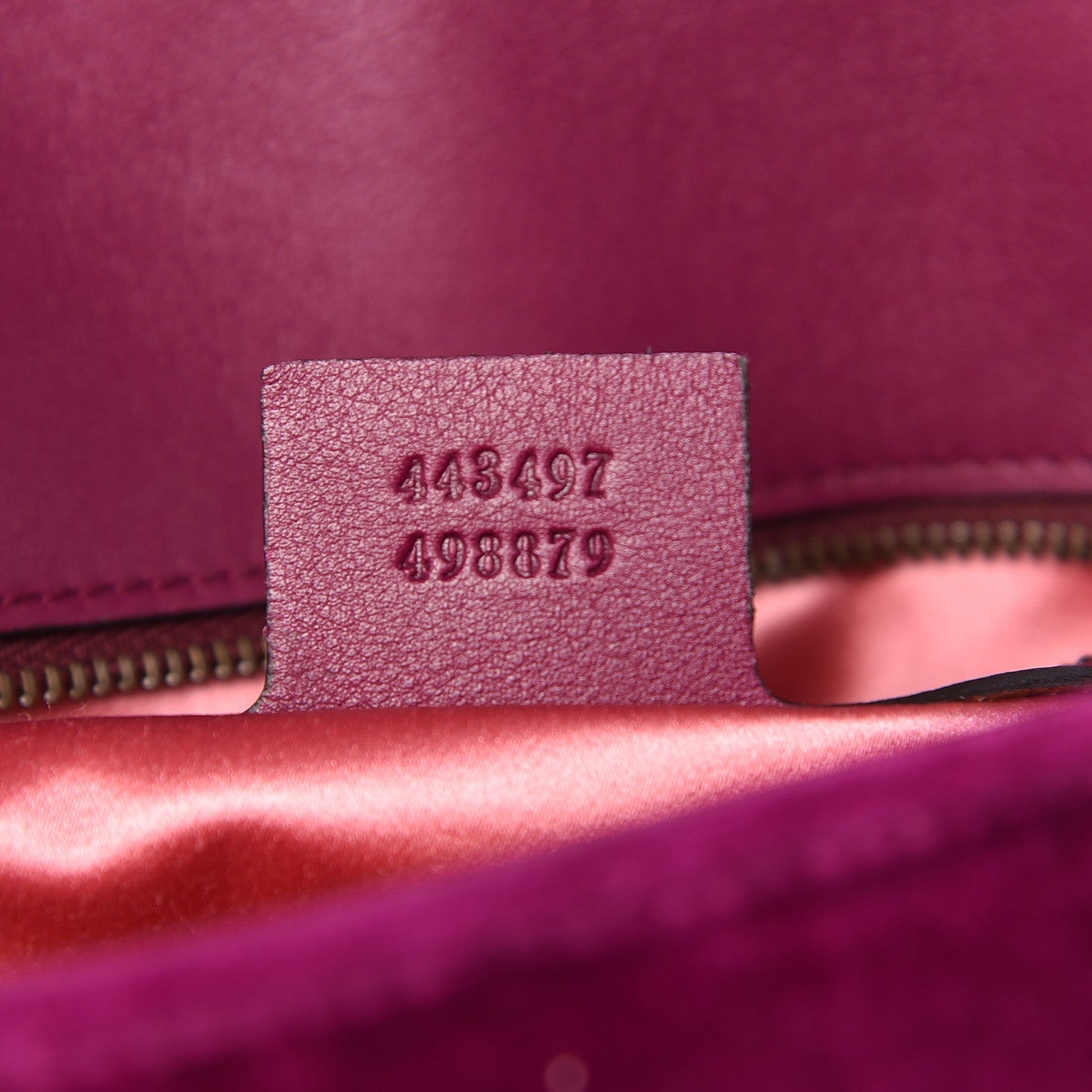 Gucci Velvet Matelasse Small GG Marmont Shoulder Bag Fuchsia Violet Cyclamen 7 of 10