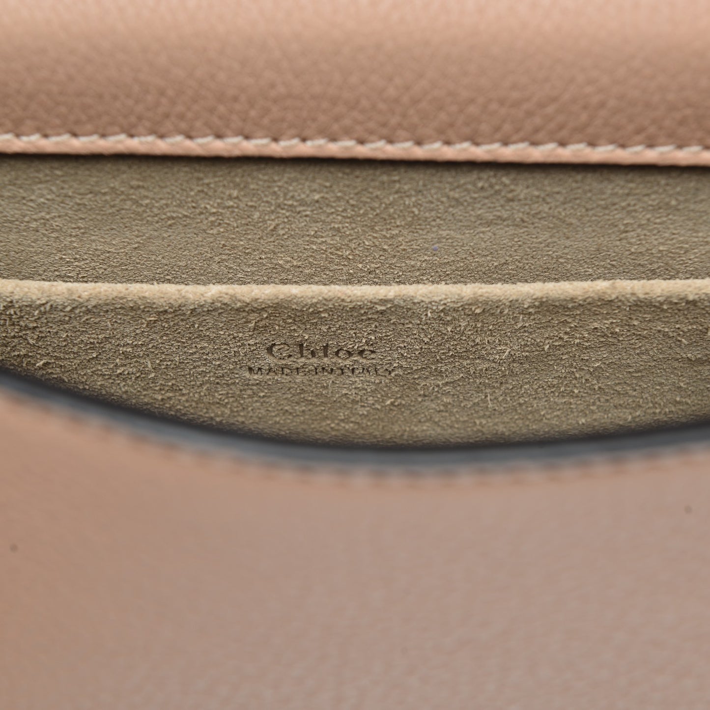 Calfskin Suede Small Nile Bracelet Bag Biscotti Beige