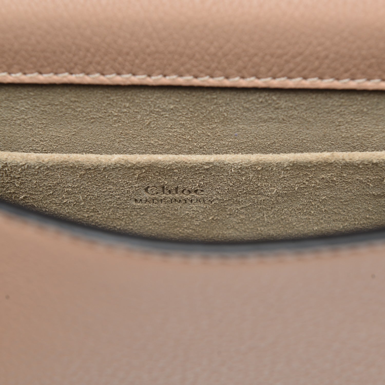 Chloe Calfskin Suede Small Nile Bracelet Bag Biscotti Beige 8 of 9
