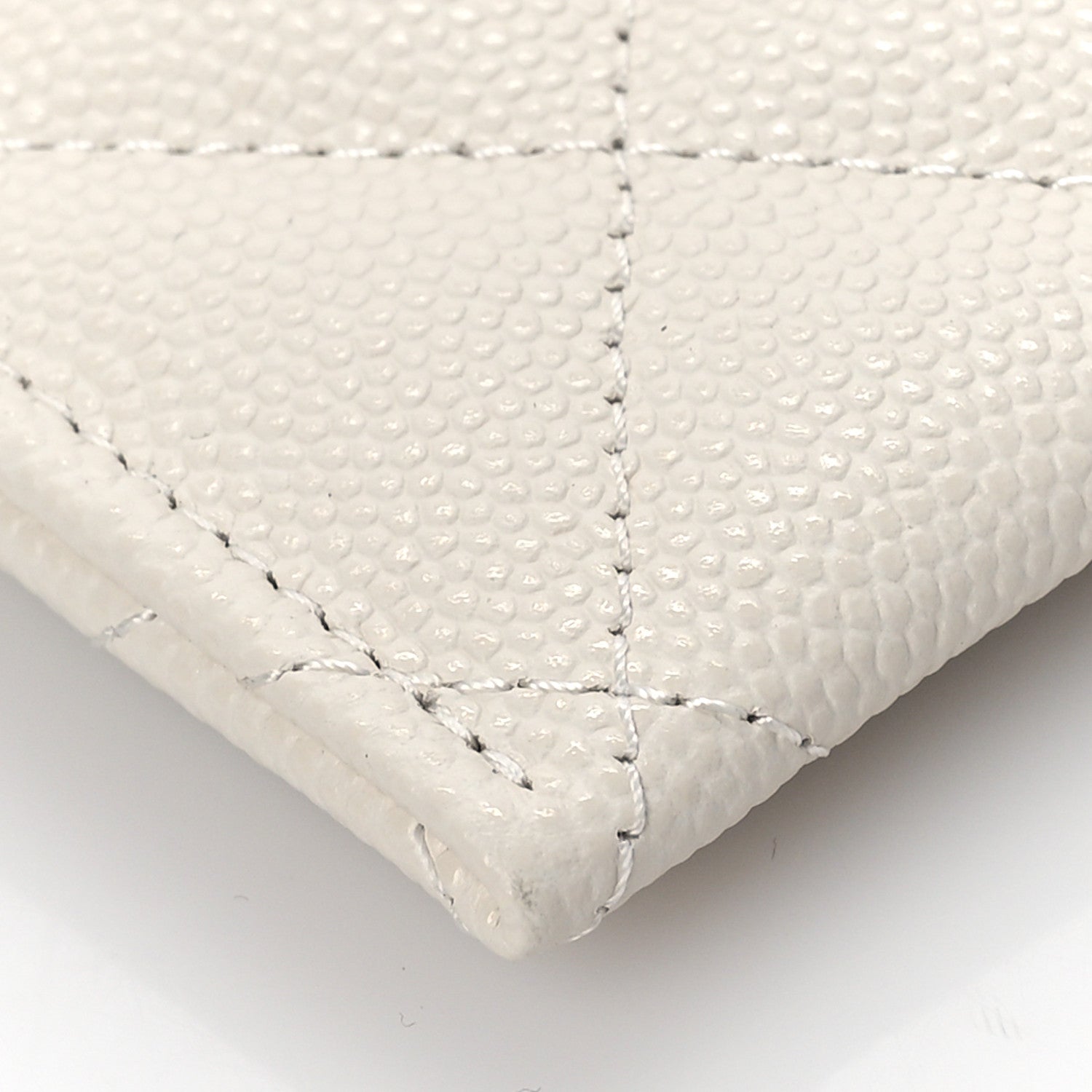Chanel Caviar Quilted Card Holder White 9 of 11