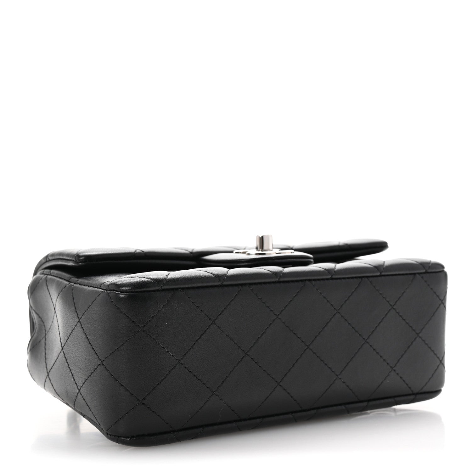 Chanel Lambskin Quilted Mini Rectangular Flap Black 4 of 10