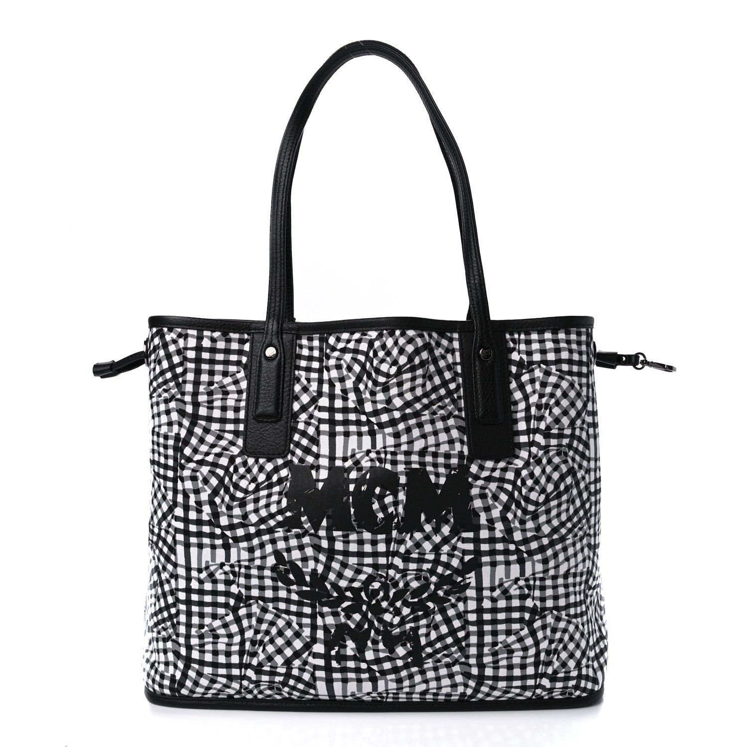 MCM Visetos Medium Reversible Shopper Tote Black 2 of 14