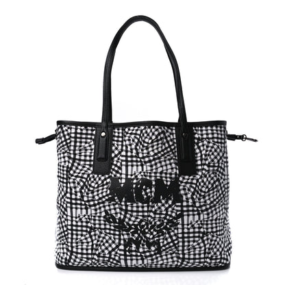 MCM Visetos Medium Reversible Shopper Tote Black 2 of 14