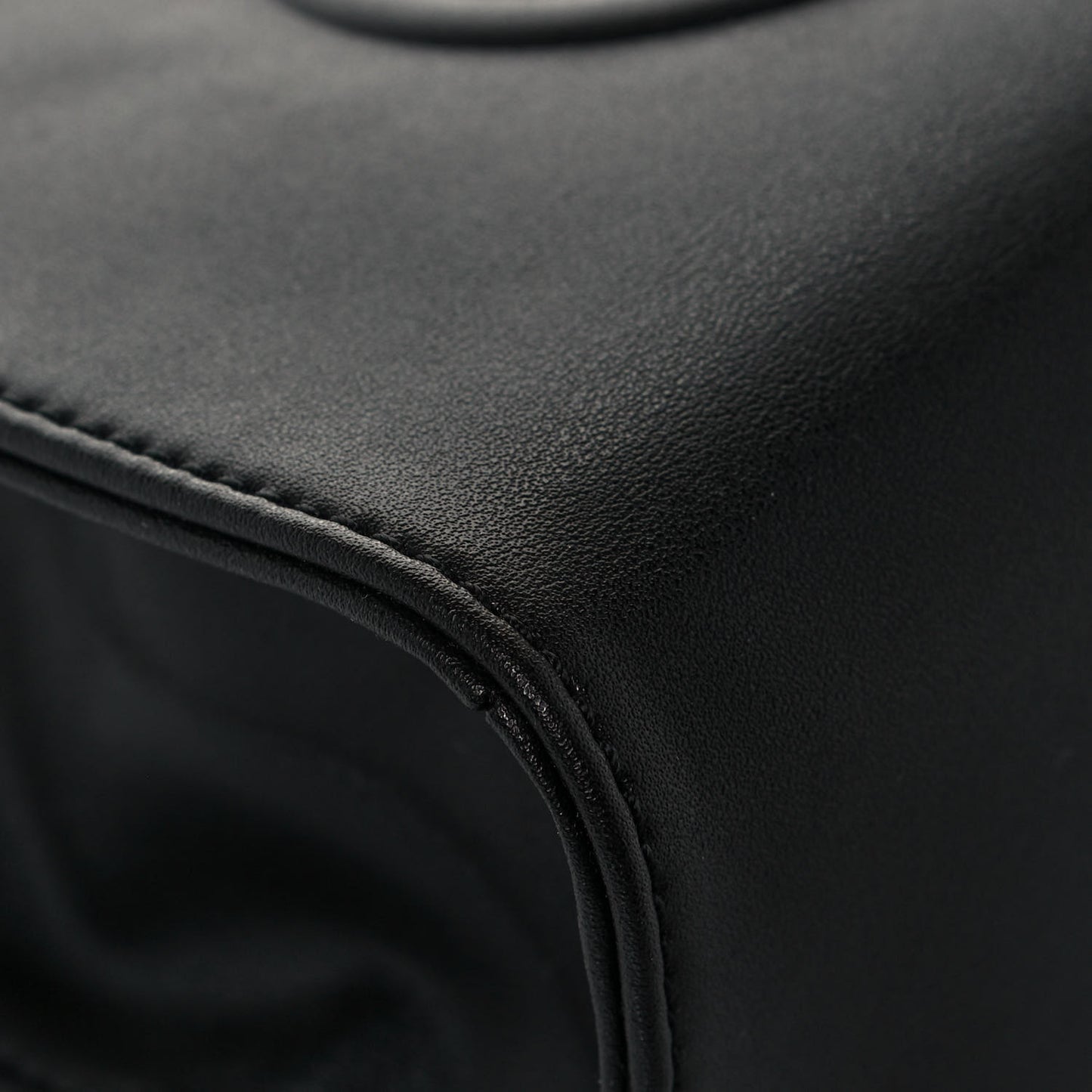 Vegan Leather Small Shopping Bag Black