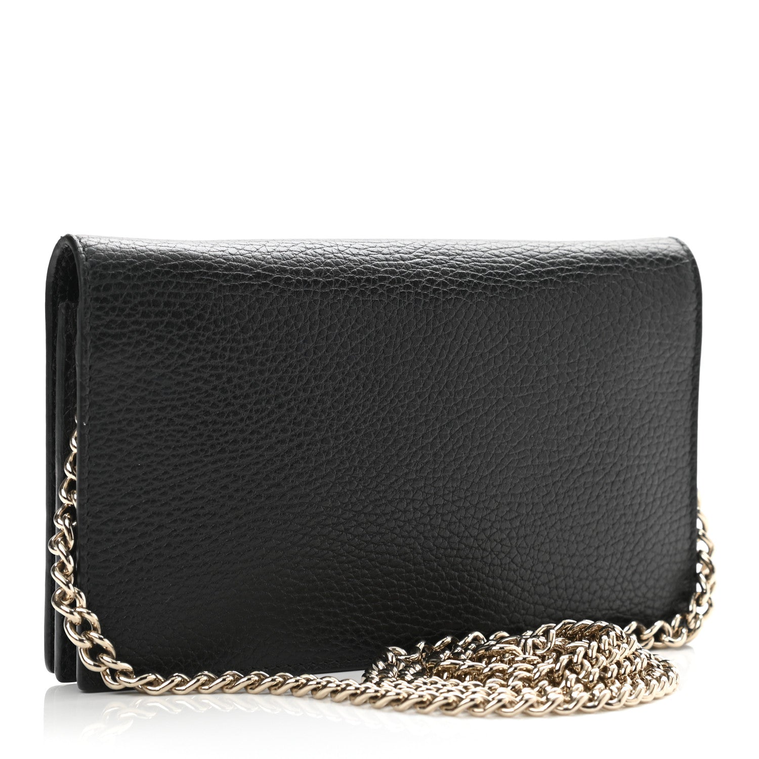 Gucci Dollar Calfskin Medium Betty Chain Wallet Black 3 of 12