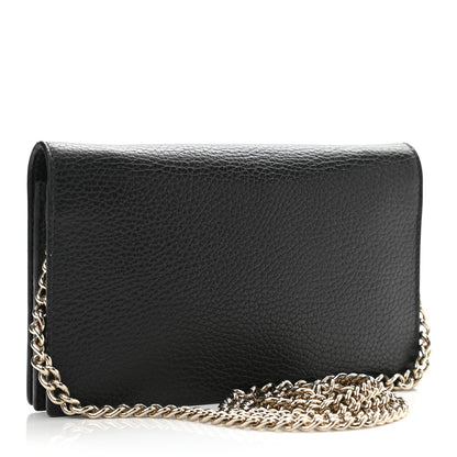 Gucci Dollar Calfskin Medium Betty Chain Wallet Black 3 of 12