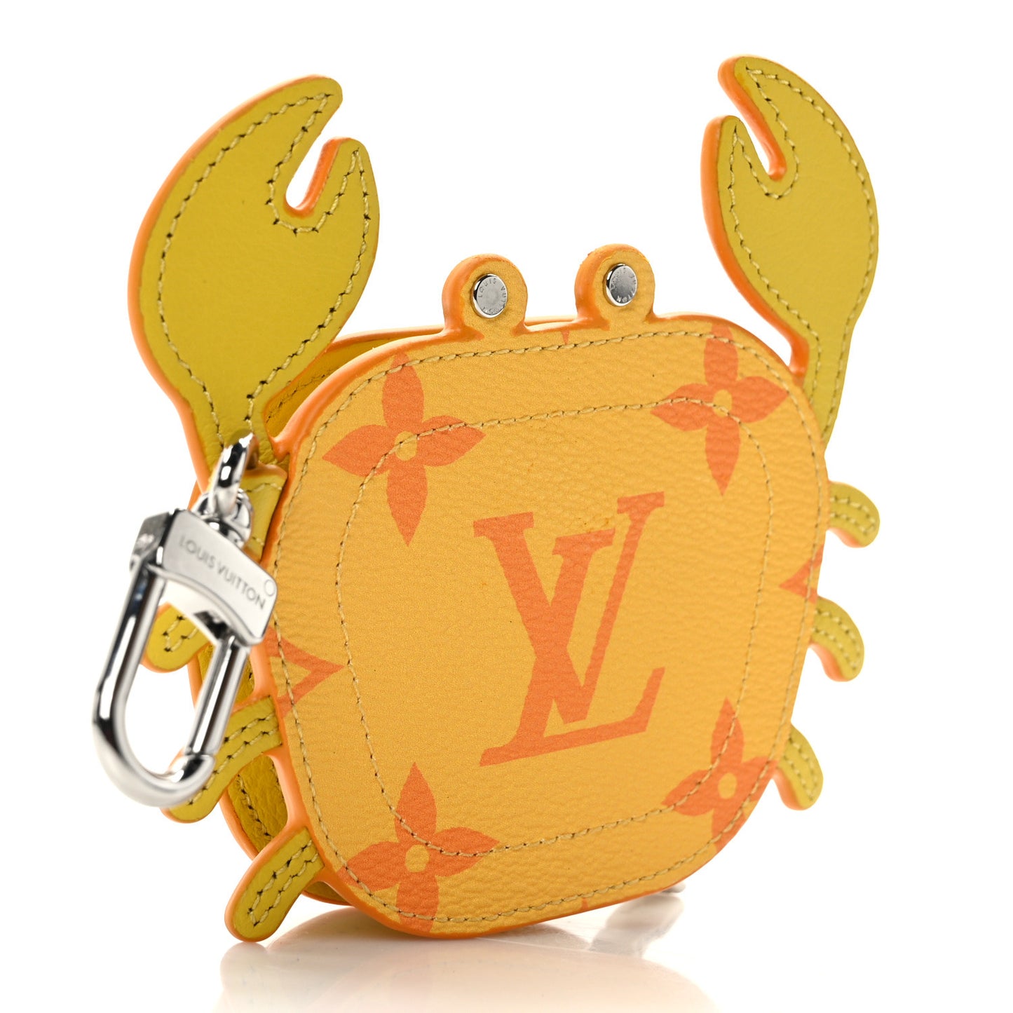 Monogram Crab Bag Charm Yellow