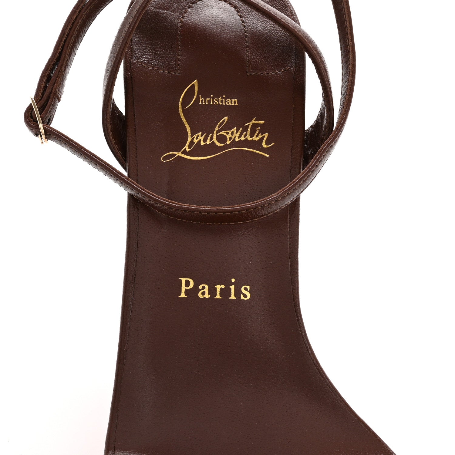 Christian Louboutin Nappa Loubigirl 100 Sandals 40 Brown 8 of 10