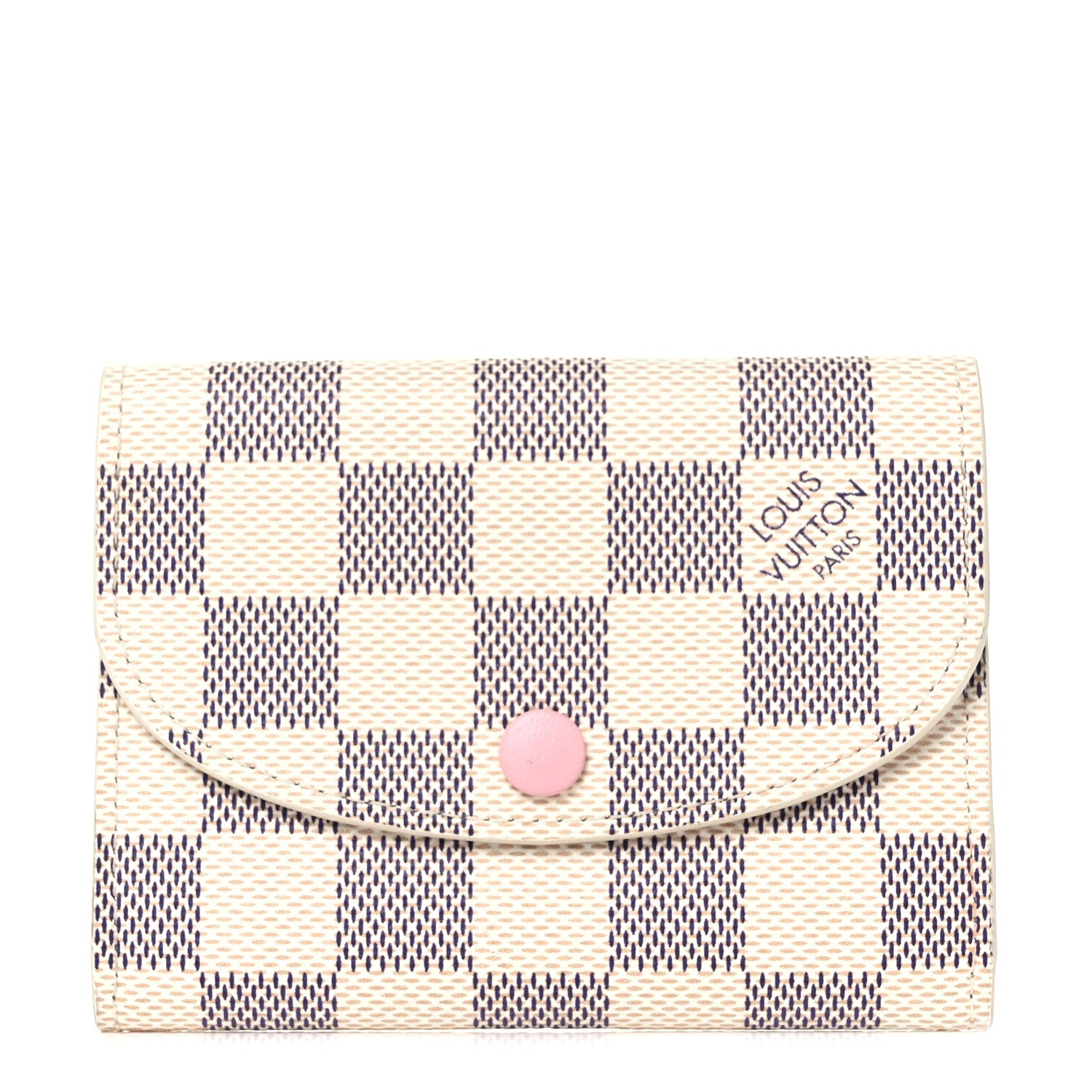 Louis Vuitton Damier Azur Rosalie Coin Purse Rose Ballerine 1 of 9