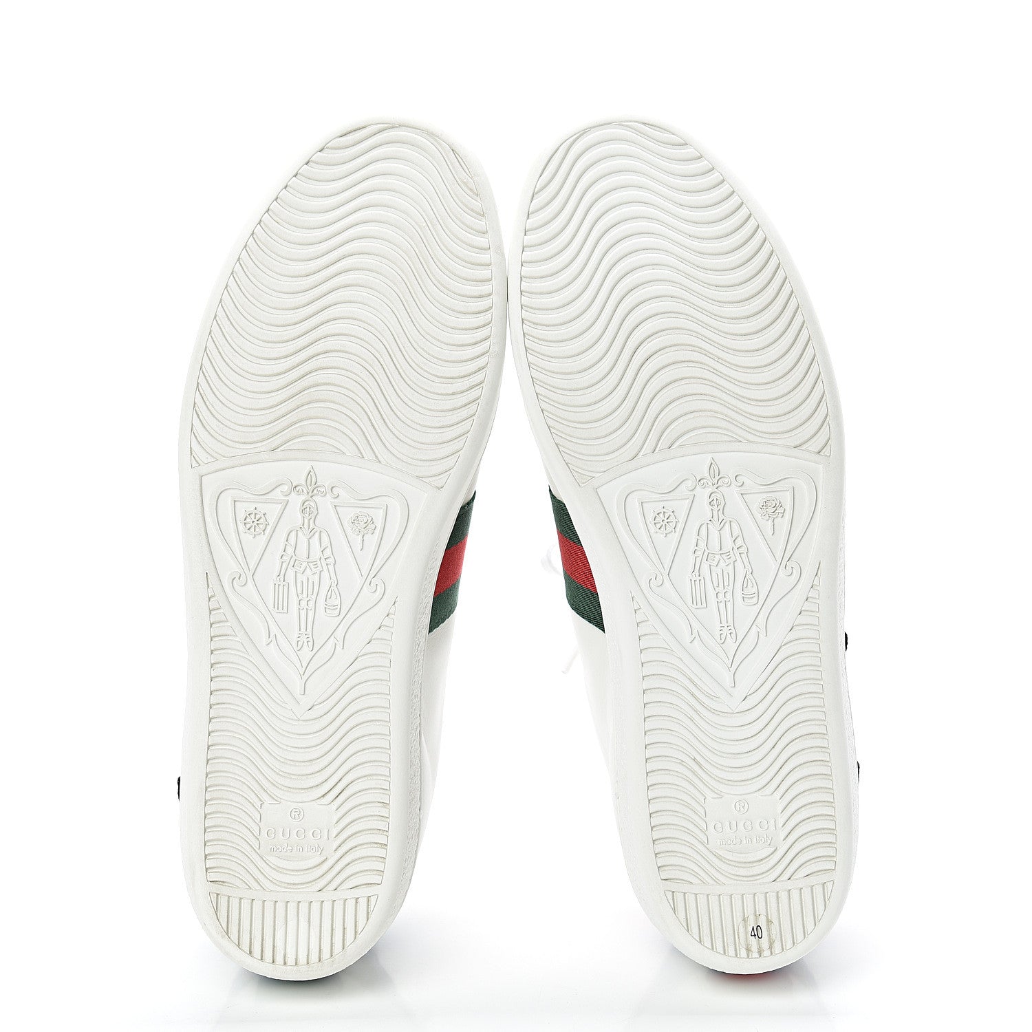 Gucci Calfskin Web Floral Embroidered Womens Ace Sneakers 40 White 6 of 10