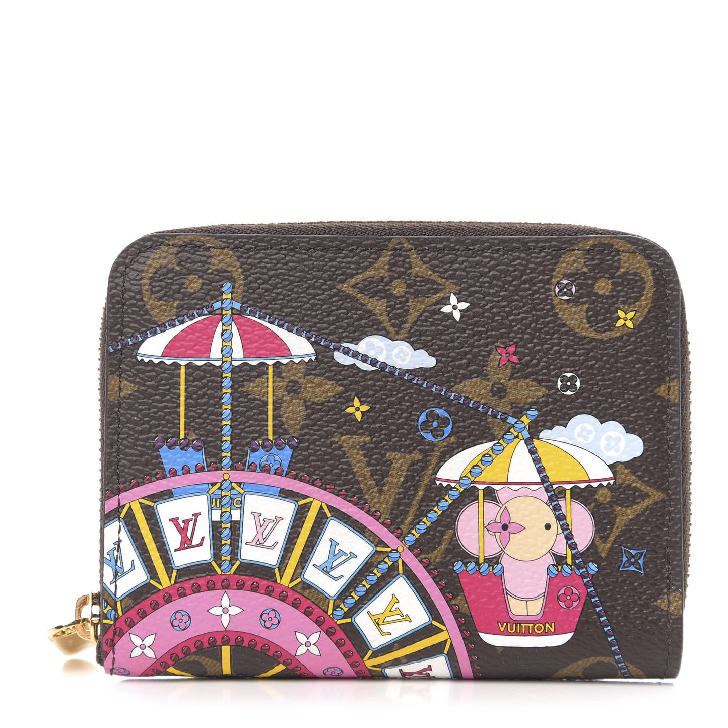 Monogram 2020 Christmas Animation Big Wheel Zippy Coin Purse Rose Ballerine