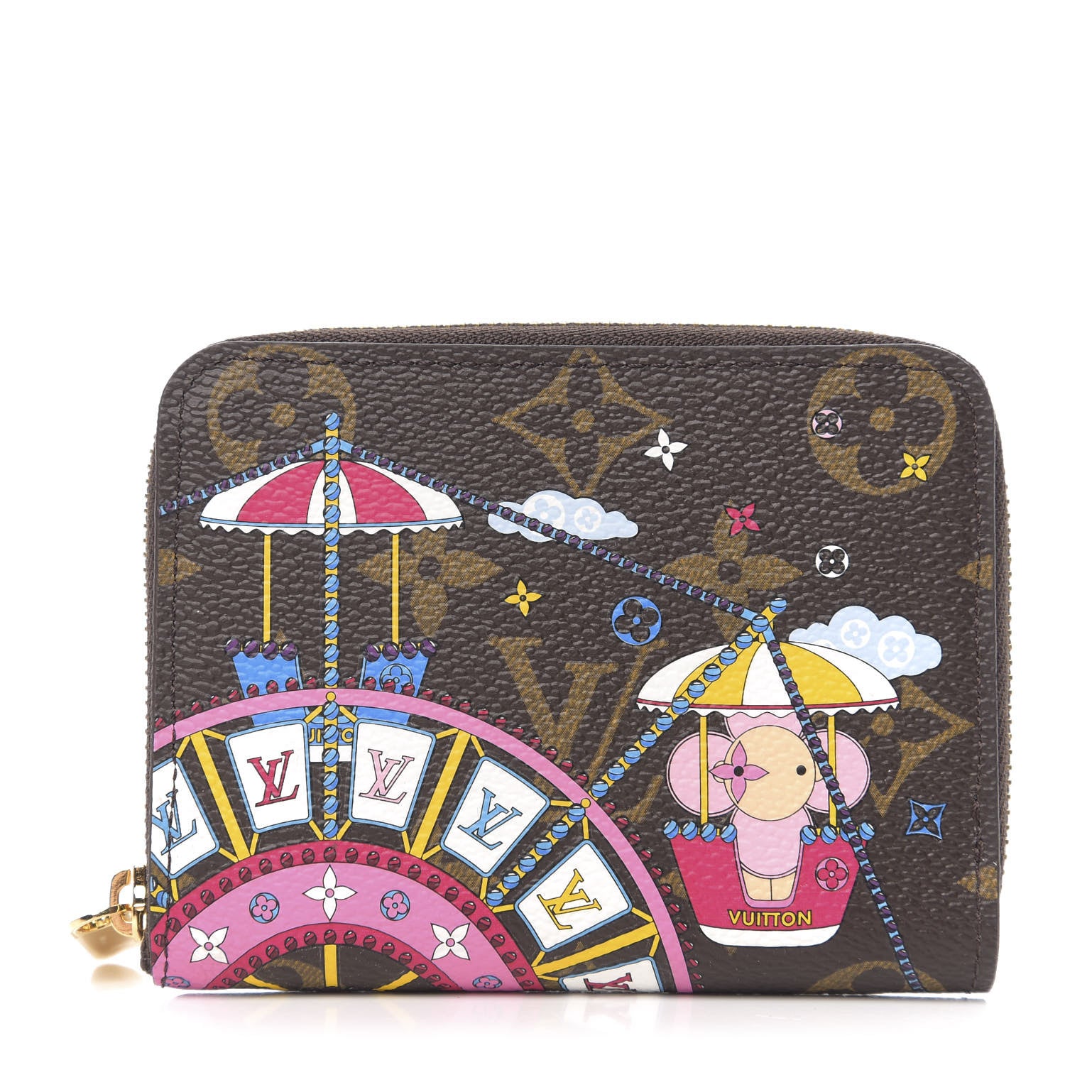 Louis Vuitton Monogram 2020 Christmas Animation Big Wheel Zippy Coin Purse Rose Ballerine 1 of 6