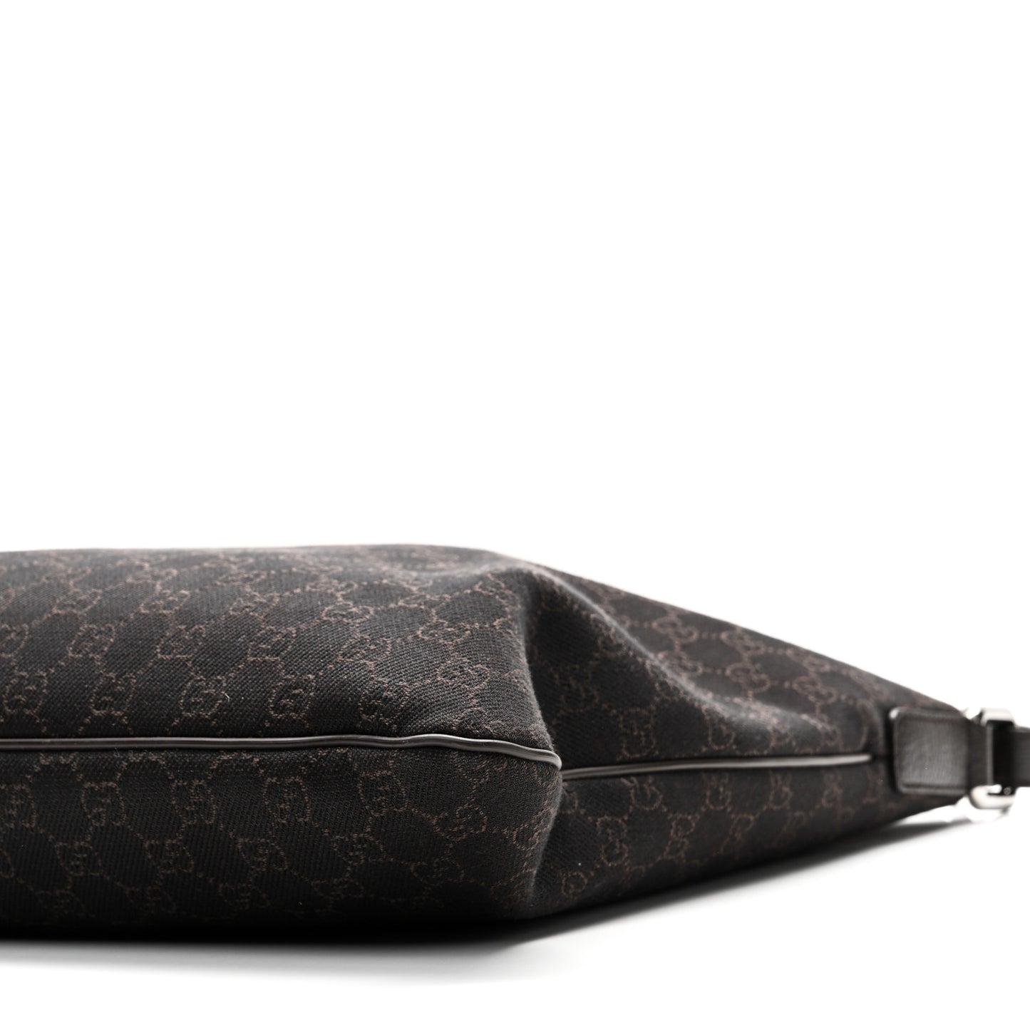 Nylon Monogram Messenger Bag  Dark Brown