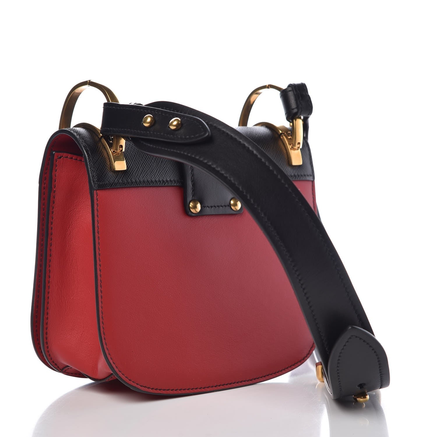 Prada City Calf Saffiano Pionniere Bag Fuoco Black 3 of 6
