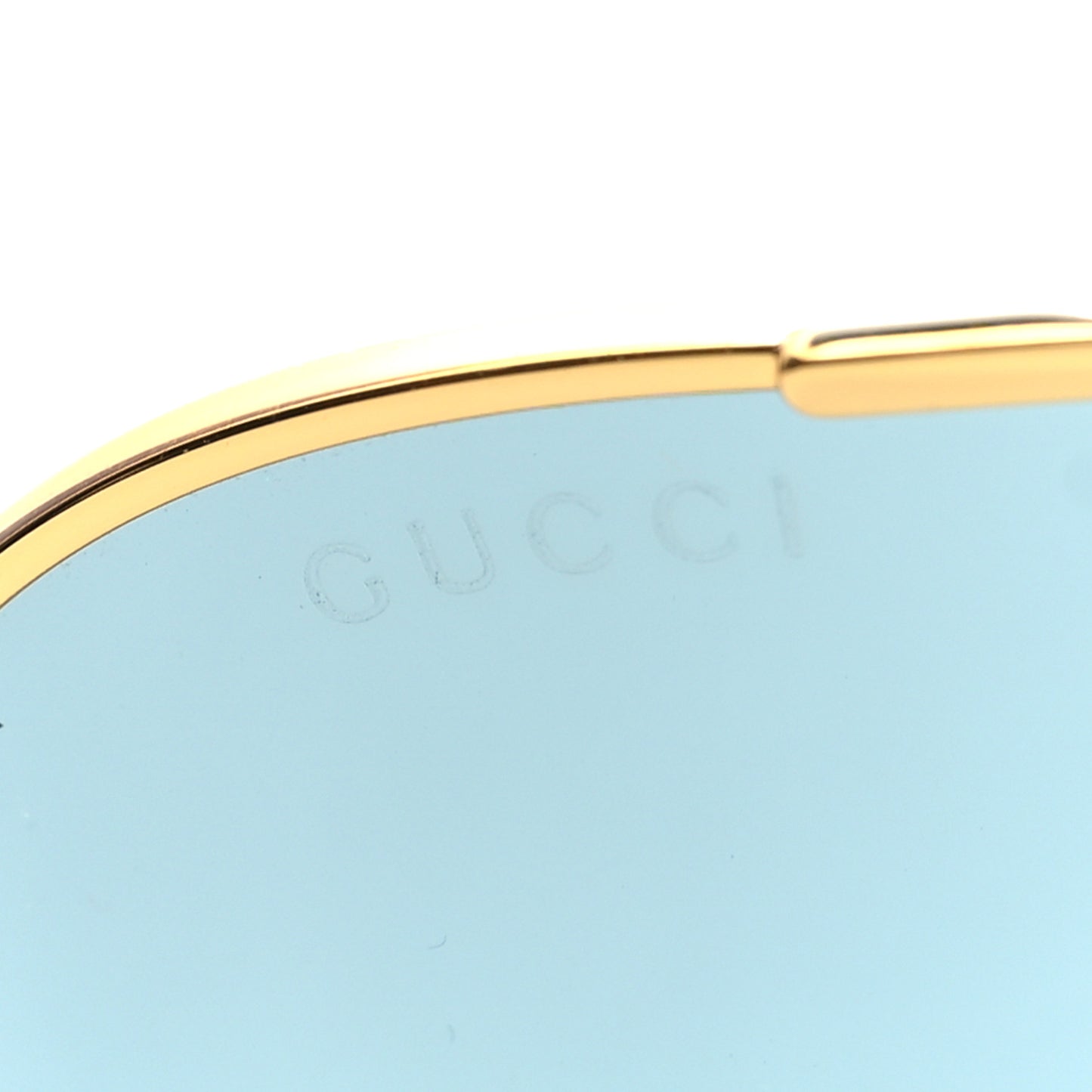 Aviator Sunglasses GG0953S Gold Light Blue