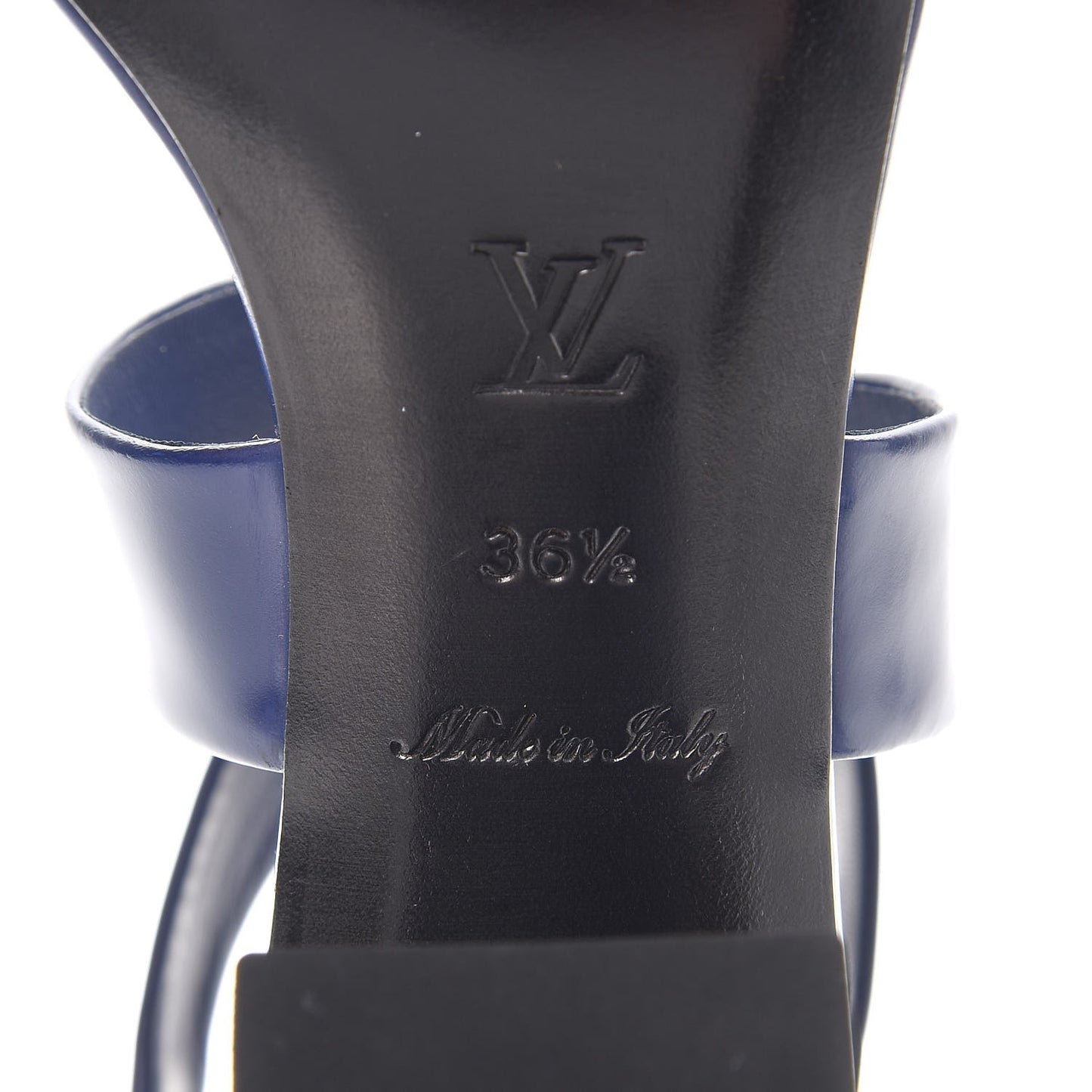 Calfskin Westbound Sandal 36.5 Blue Nuit