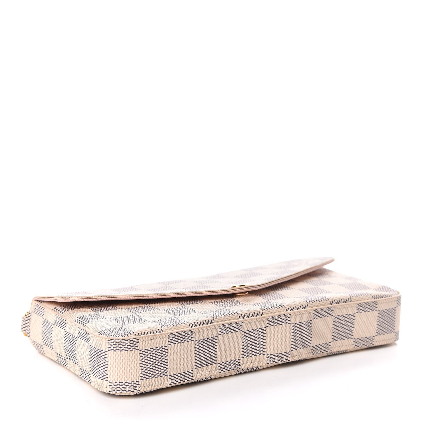 Louis Vuitton Damier Azur Pochette Felicie Chain Wallet Rose Ballerine 4 of 10