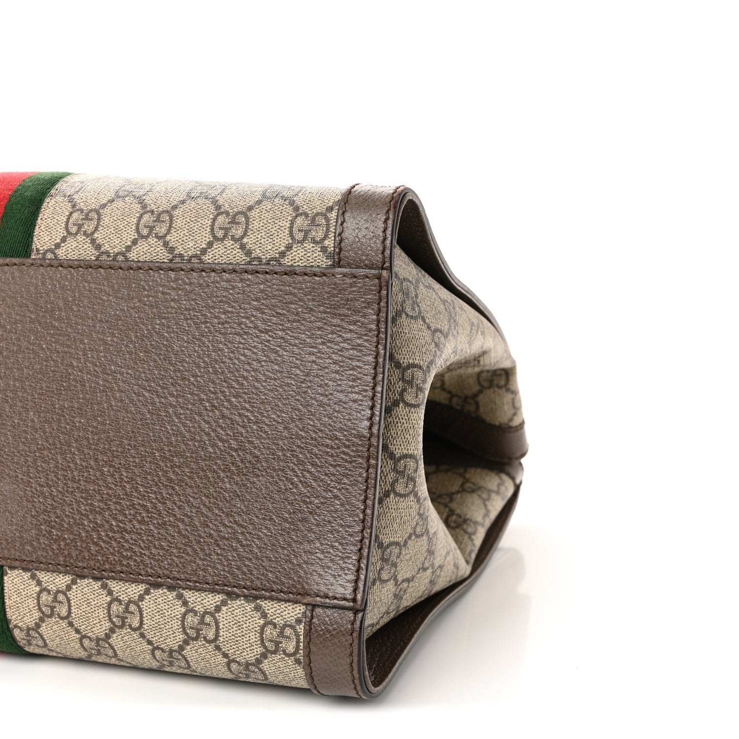 Gucci GG Supreme Monogram Web Medium Ophidia Tote Bag Brown 9 of 9