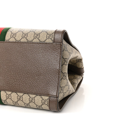 Gucci GG Supreme Monogram Web Medium Ophidia Tote Bag Brown 9 of 9