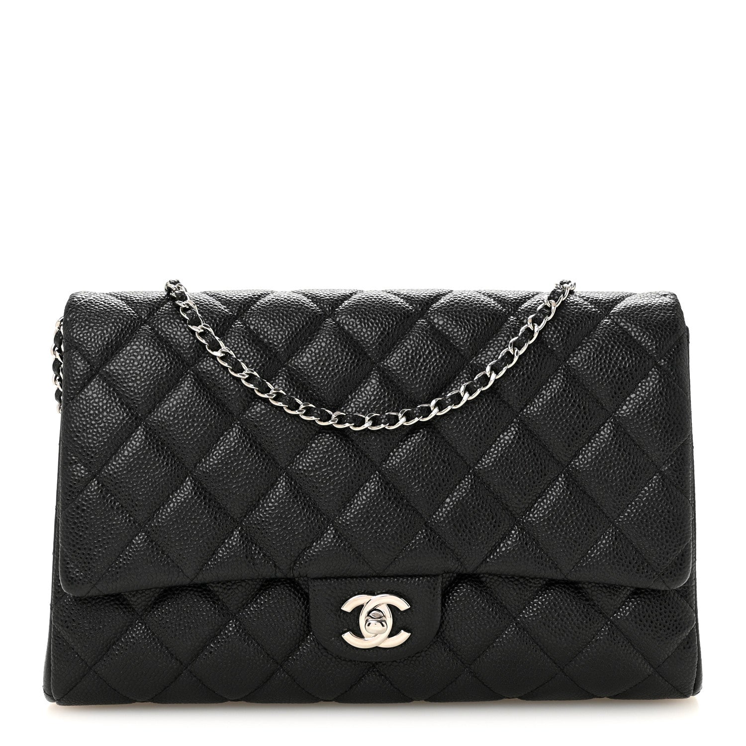 Chanel Caviar Quilted Clutch With Chain Flap Black 1 of 12